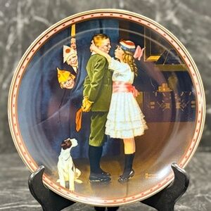 NORMAN ROCKWELL “Kiss and Tell” Collector Plate